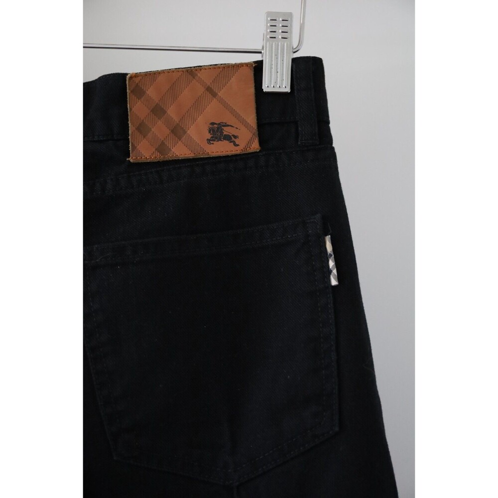 Burberry London Womens Size 6 Black Straight Jeans Pleated Retro Grunge Goth - Picture 4 of 12